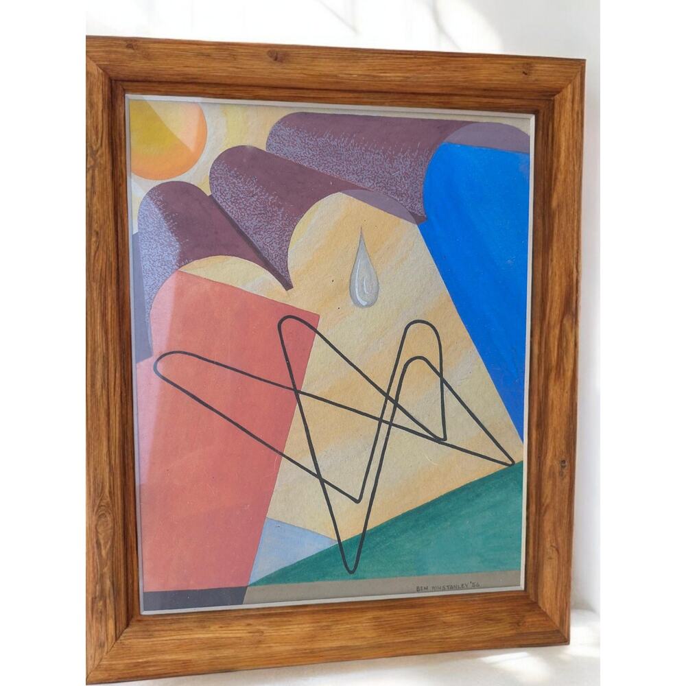 Original Abstract Art Hand Done Benard Winstanley 1956
